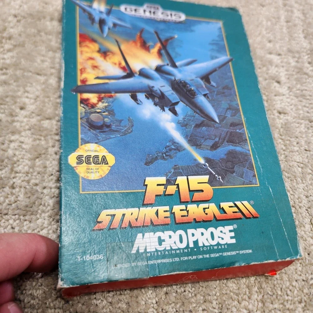 F-15 Strike Eagle II Sega Genesis Game CIB MicroProse 1993 T-104036